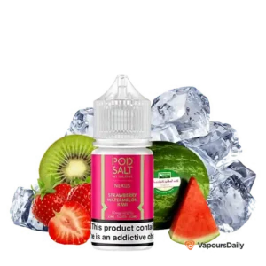 سالت پاد سالت توت فرنگی  هندوانه یخ (30میل) Pod Salt Strawberry Watermelon Kiwi Ice