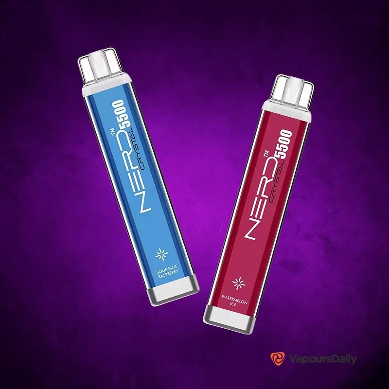 پاد یکبار مصرف 5500 پاف نرد کریستال NERD CRYSTAL DISPOSABLE 5500 PUFFS پاد یکبار مصرف 5500 پاف نرد کریستال